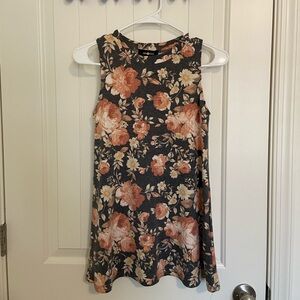 NWOT | Amy Byer girl’s floral sleeveless‎ dress — large (14)